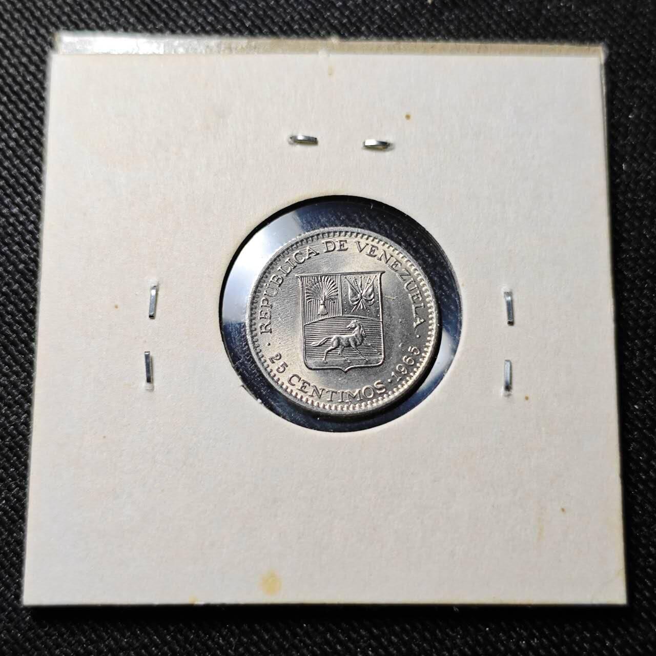 KK钱币收藏小铺   套币 批量/好品散币专场 2月预留时间 周末发货  1965委内瑞拉25分 拆卷品