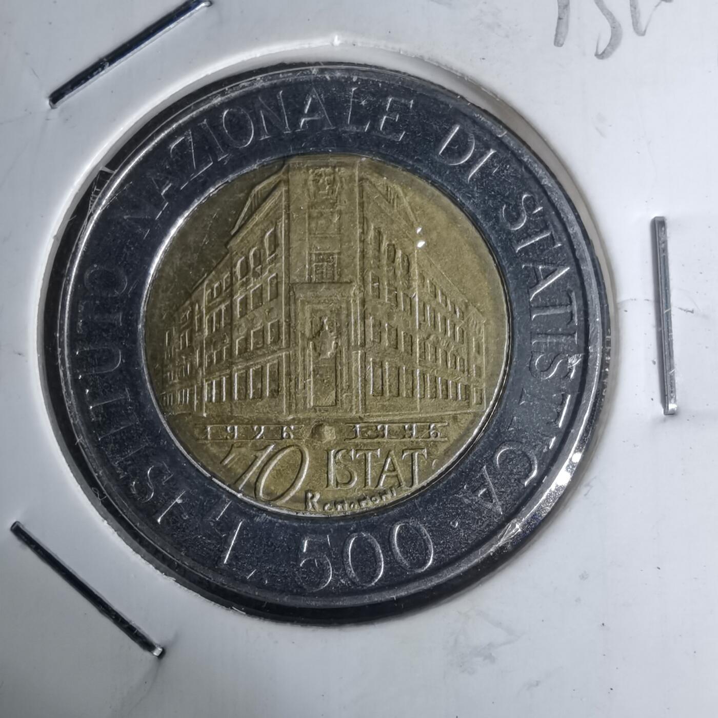 沼泽如烟--第1012场 意大利1996年500里拉纪念币