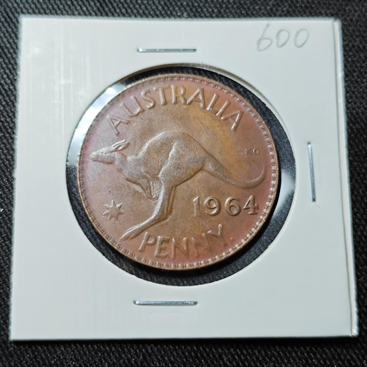 KK钱币收藏小铺   套币 批量/好品散币专场 2月预留时间 周末发货  1964澳大利亚1便士铜币 好品