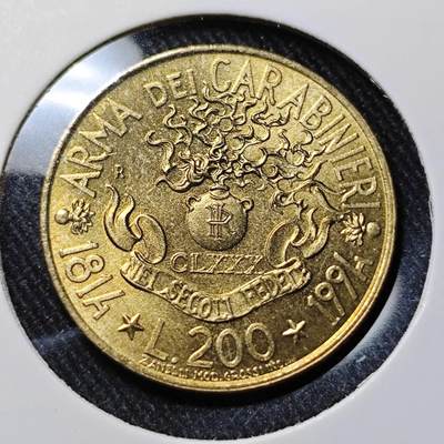 KK钱币收藏小铺   套币 批量/好品散币专场 2月预留时间 周末发货 -  意大利200里拉纪念币 好品