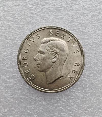 瓶子🏺第231期拍卖会 -  南非1948年乔治六世5先令（5 Shillings）银币  80%银