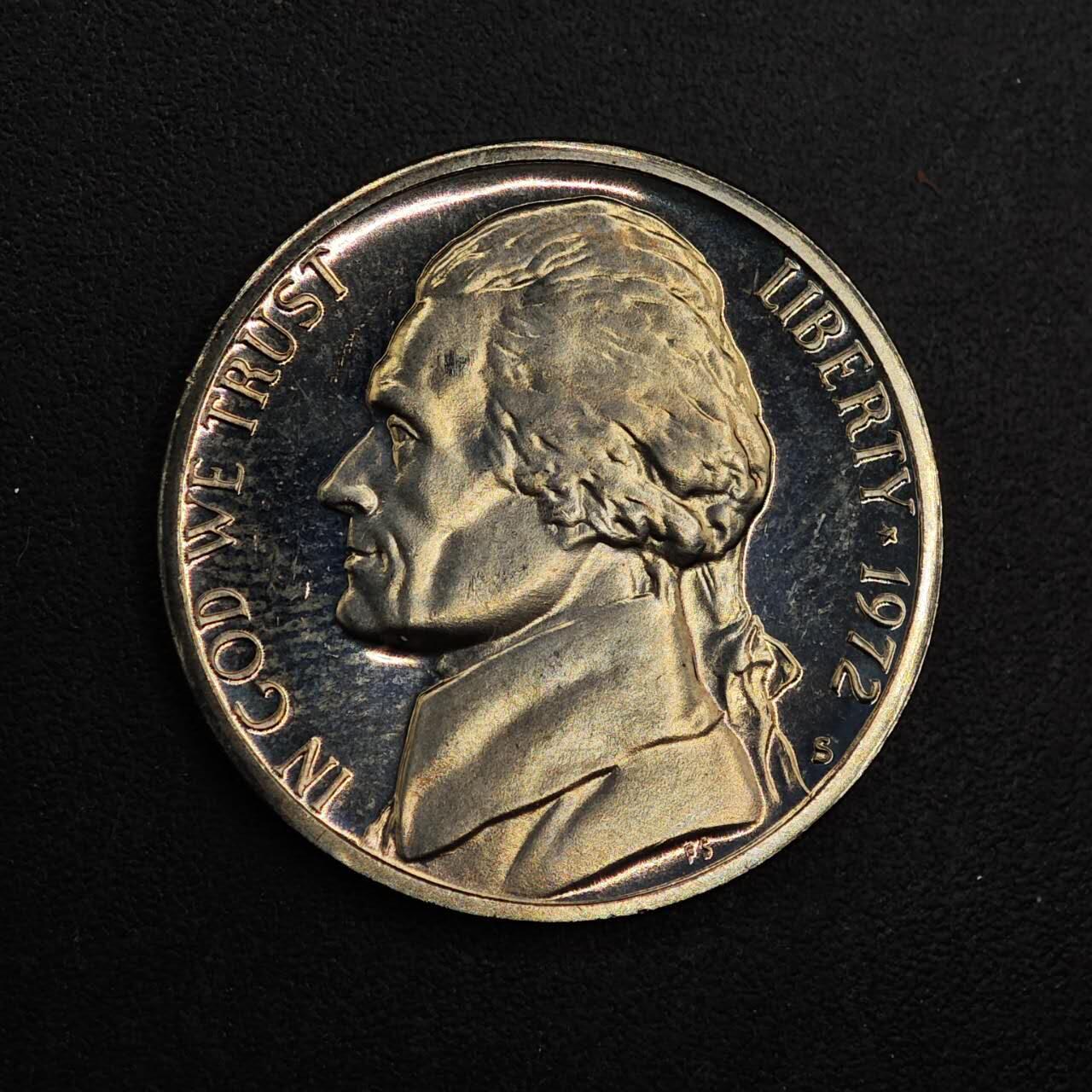 【淘币小摊】实时拍第八百七十六拍   散币场    每周一统一发货 美国1972年5分精制镍币