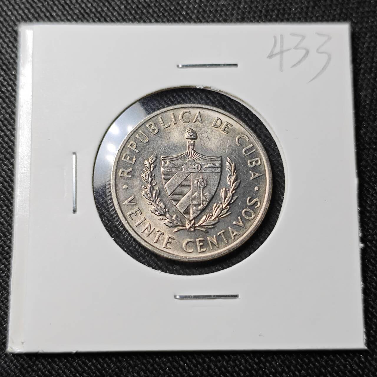 KK钱币收藏小铺   套币 批量/好品散币专场 2月预留时间 周末发货  1968古巴20分 好品