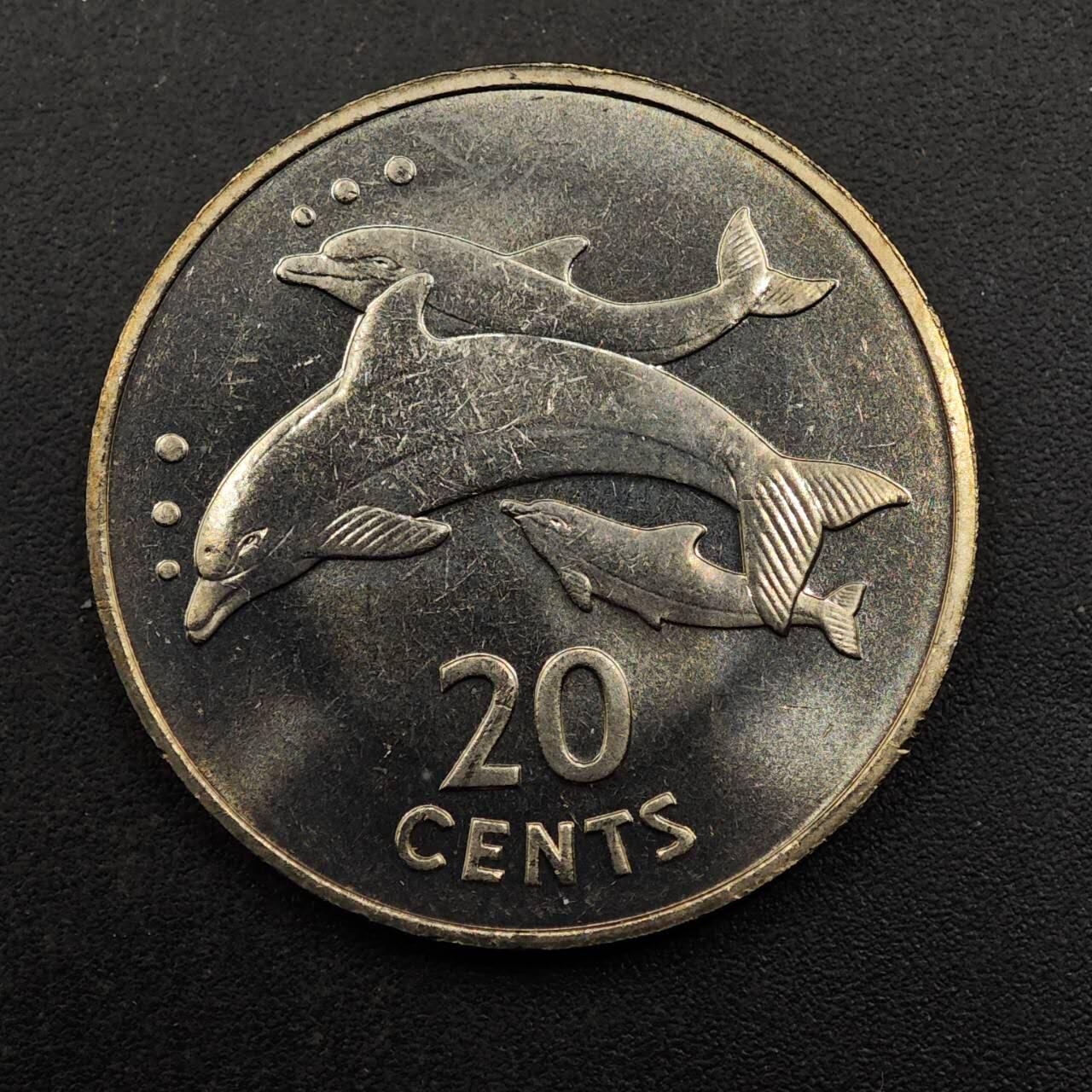 【淘币小摊】实时拍第八百七十六拍   散币场    每周一统一发货 基里巴斯1979年海豚20便士镍币