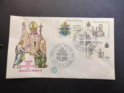 云宸嘉赏-勋臻精藏⭐️年后精品专拍场次🎖 - 若望・保禄二世（历史上第一位波兰籍教皇）教皇继位首日纪念封