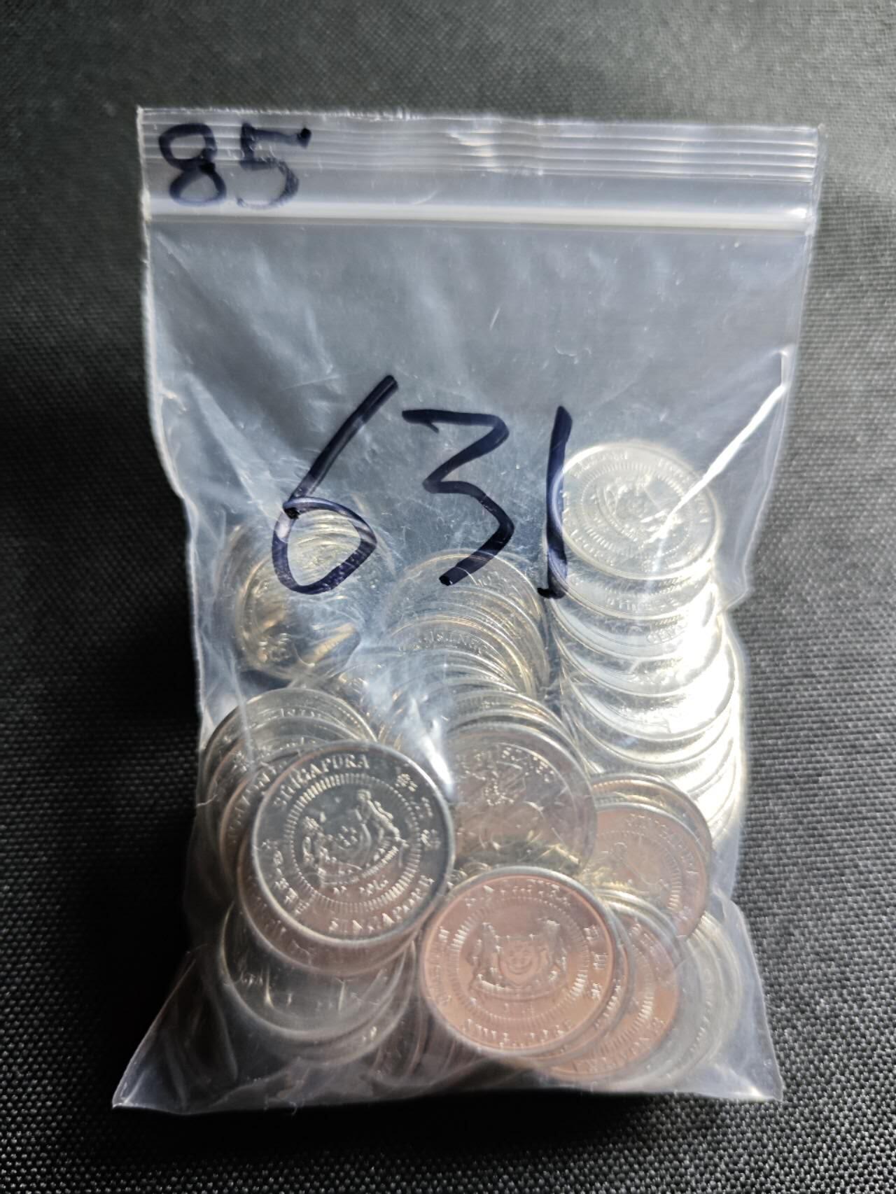 KK钱币收藏小铺   套币 批量/好品散币专场 2月预留时间 周末发货  新加坡20分一组85枚 面值17新加坡元