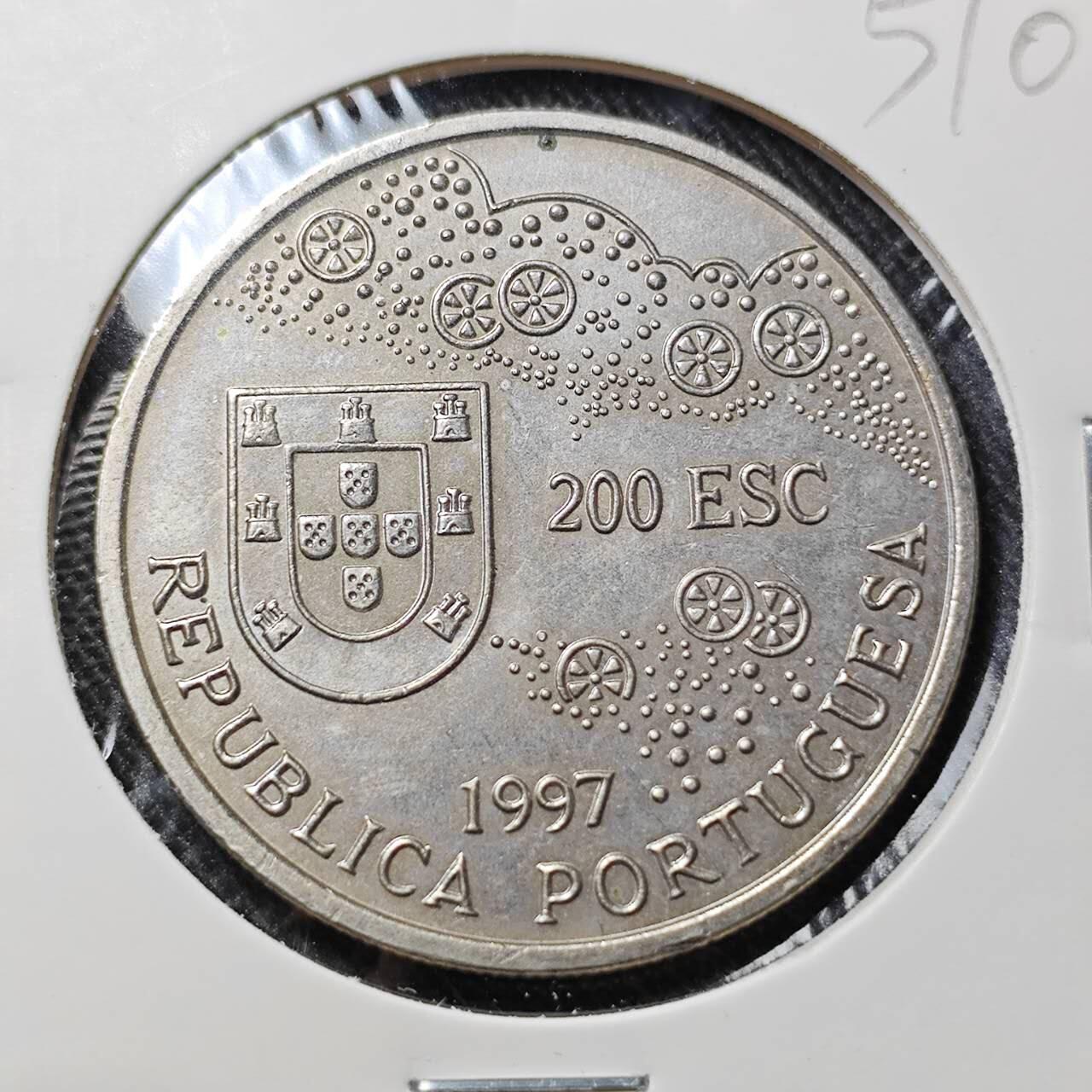 KK钱币收藏小铺   套币 批量/好品散币专场 2月预留时间 周末发货  葡萄牙200埃斯库多纪念币 克朗形纪念币