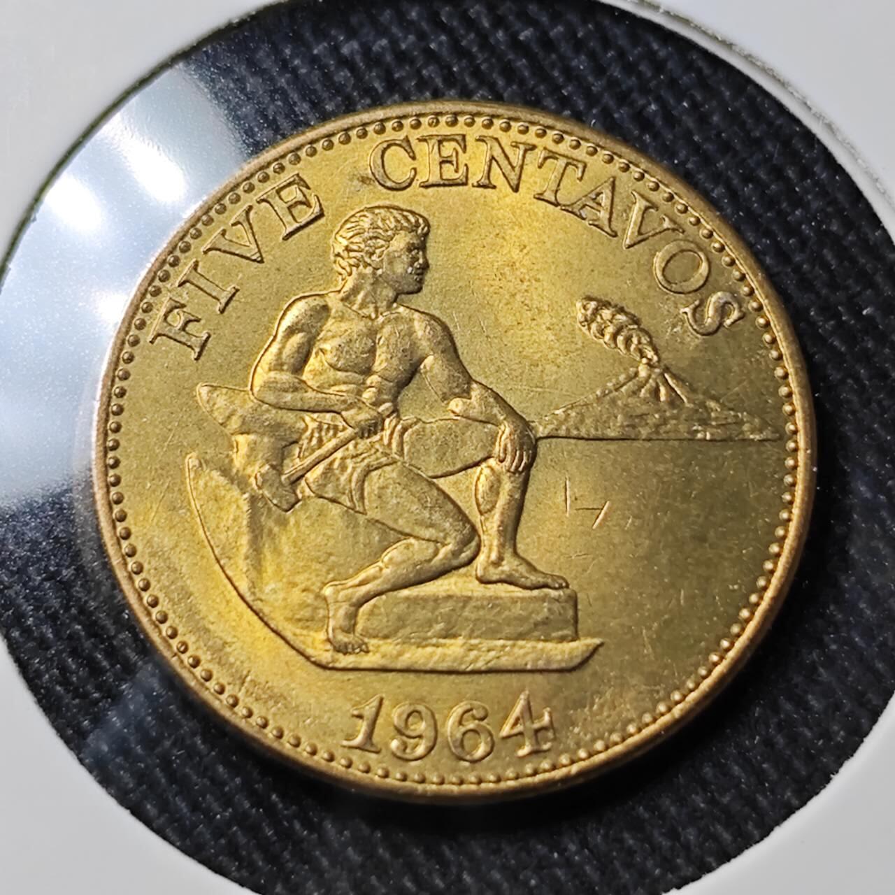 KK钱币收藏小铺   套币 批量/好品散币专场 2月预留时间 周末发货  1964菲律宾5分铜币 好品