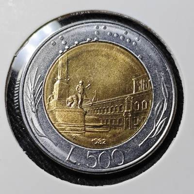 KK钱币收藏小铺   套币 批量/好品散币专场 2月预留时间 周末发货 -  意大利500里拉双色币