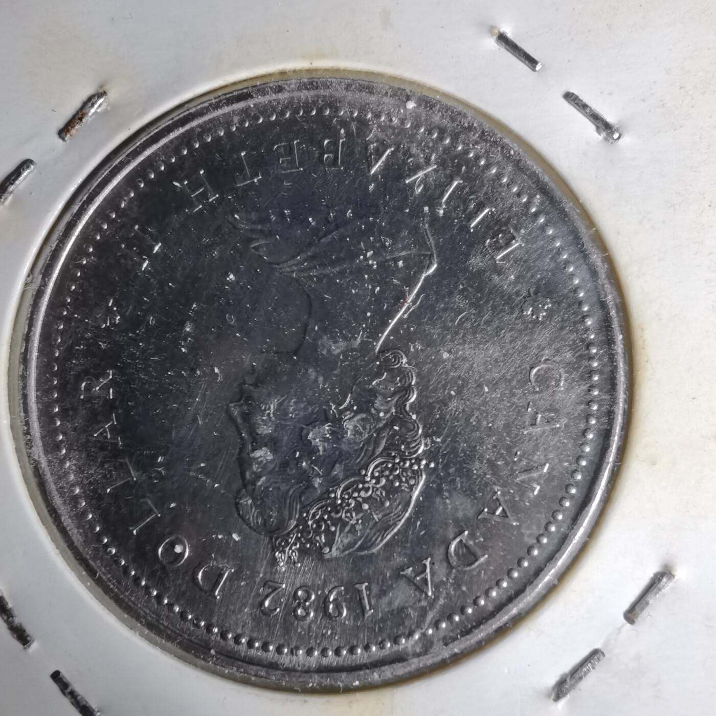 沼泽如烟--第1012场 加拿大1982年一元纪念币