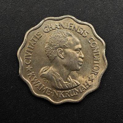 【淘币小摊】实时拍第八百七十六拍   散币场    每周一统一发货 - 加纳1965年5比赛瓦镍币原光品