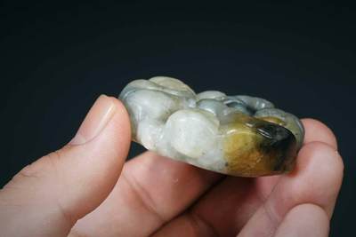 上海都达杂项专场四十八【全场包邮】  古玉多子多福挂件92-42