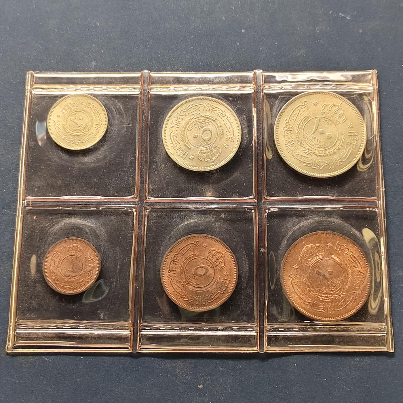 【全场包邮】纯粹捡漏拍509场 约旦1962-1964年侯赛因·伊本·塔拉勒封装6枚套币