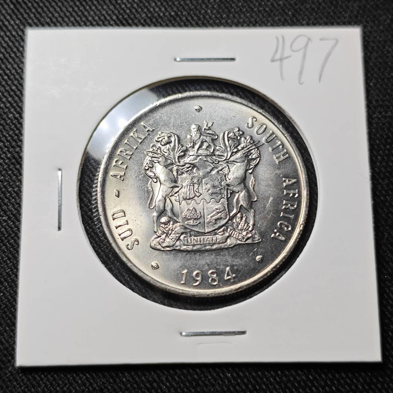 KK钱币收藏小铺   套币 批量/好品散币专场 2月预留时间 周末发货  1984南非1兰特 好品