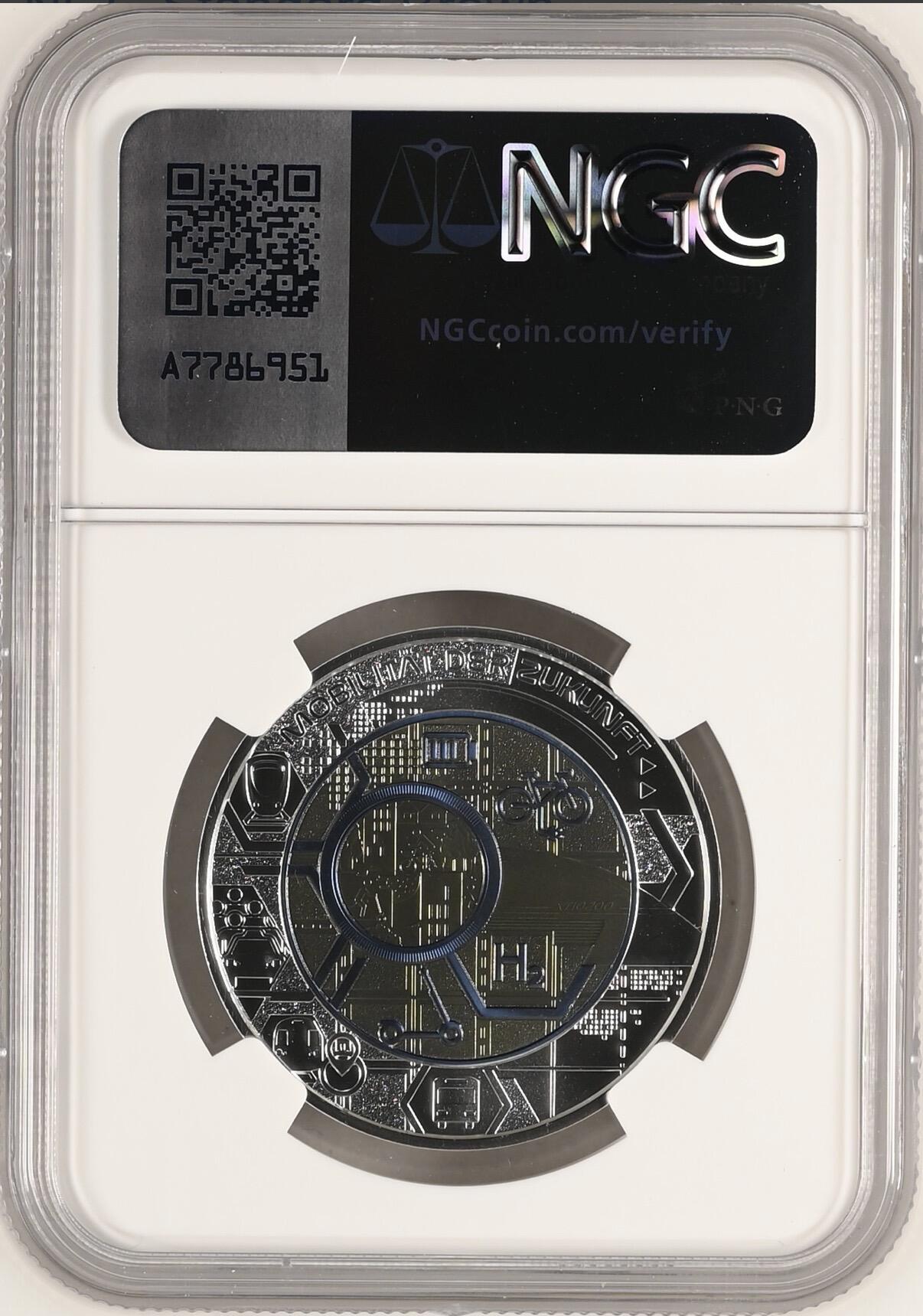 S&S Numismatic世界钱币-拍卖 第121期  获奖币*奥地利2021年 智能出行 25欧元银+铌双色纪念币盒证齐全 NGC MS70冠军分