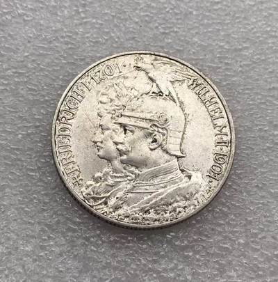 世界钱币专场拍卖 每周二开拍 - 1901年德国普鲁士建国200周年2马克银币