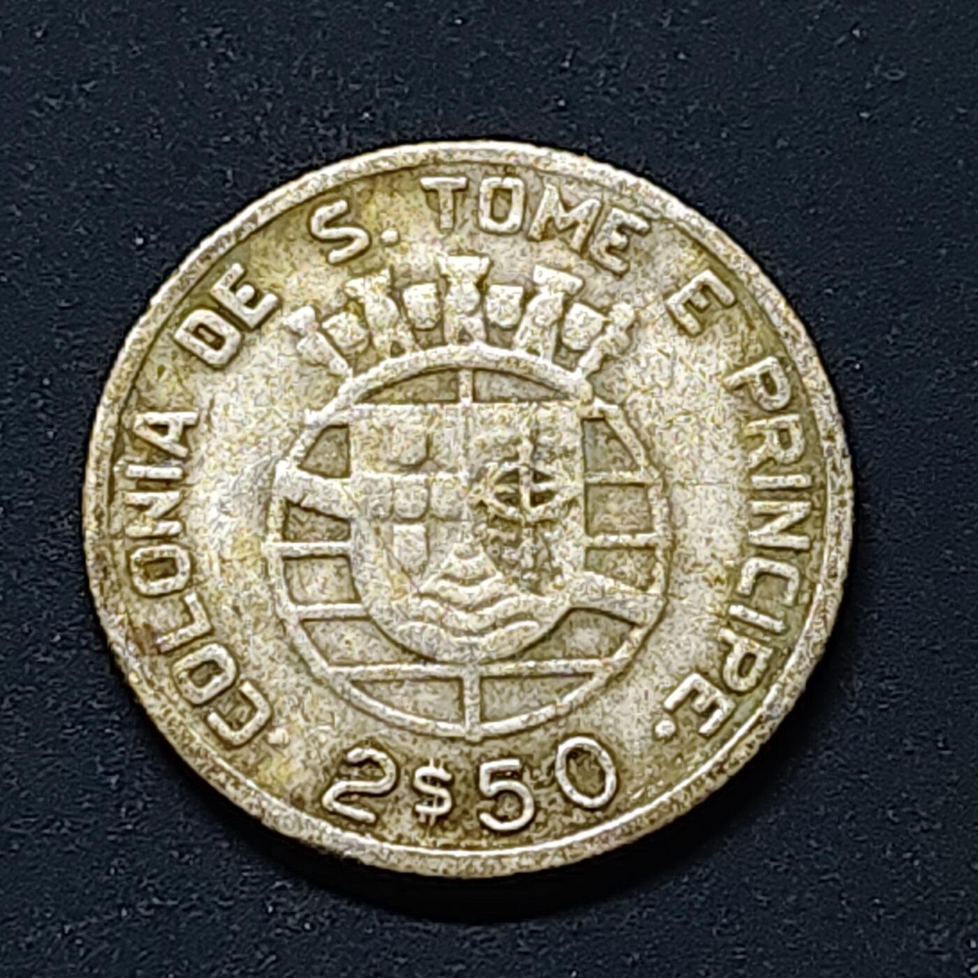 【全场包邮】纯粹捡漏拍508场 葡属圣多美和普林西比1939年2.5埃斯库多银币【20毫米3.5克65%】