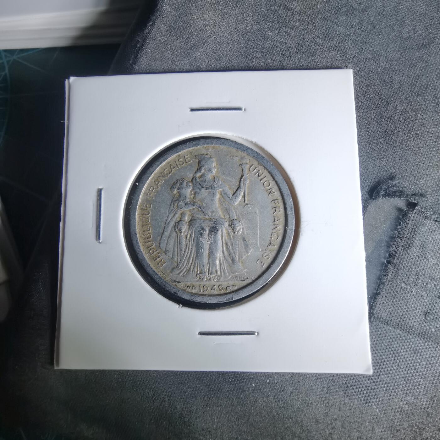 沼泽如烟--第1015场 法属新喀里多尼亚1949年2法郎