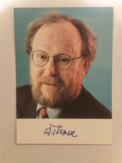 韵星假日军品类拍卖第44期 -- Rimey Holidays Militaria Auction 44 - 德国前联邦参议院议长 社会民主党副主席沃夫冈迪尔斯签名照（亲签）