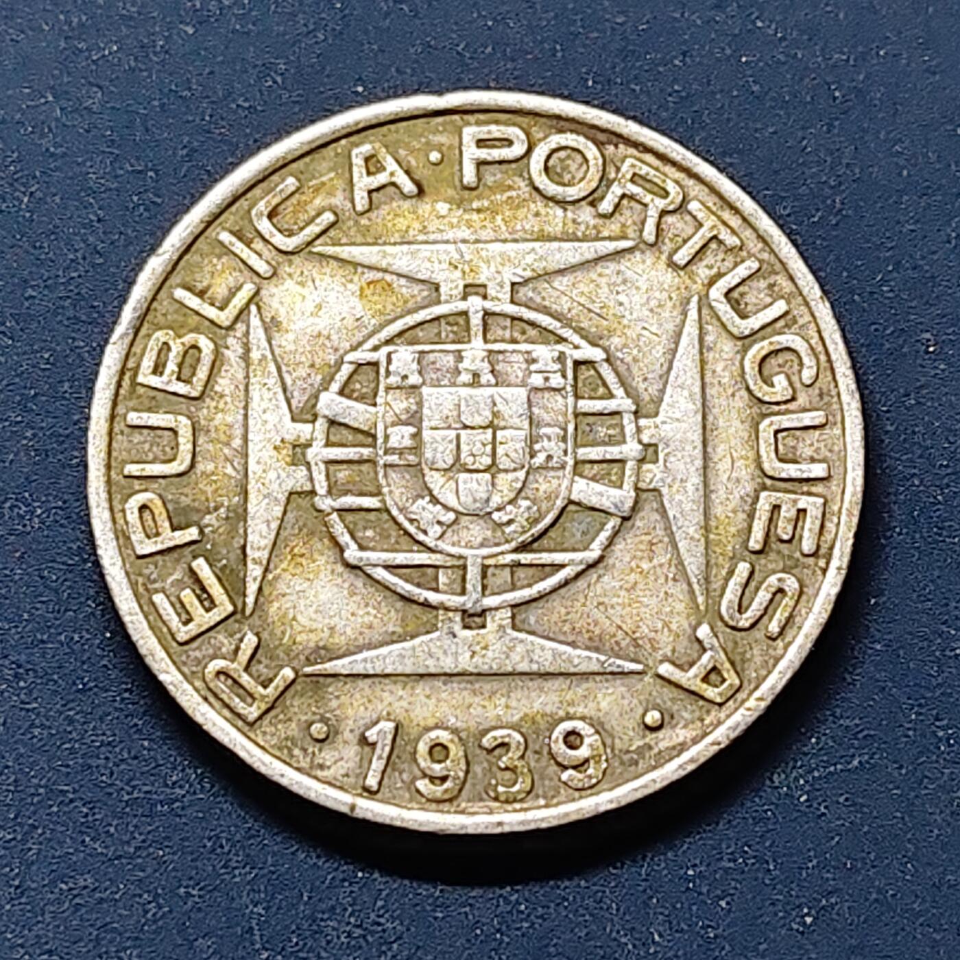 【全场包邮】纯粹捡漏拍508场 葡属圣多美和普林西比1939年10埃斯库多银币【30毫米12.5克83.5%】
