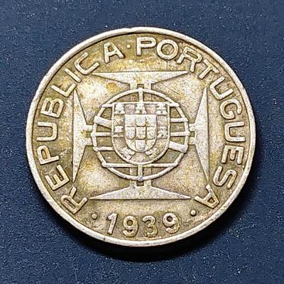 【全场包邮】纯粹捡漏拍508场 - 葡属圣多美和普林西比1939年10埃斯库多银币【30毫米12.5克83.5%】
