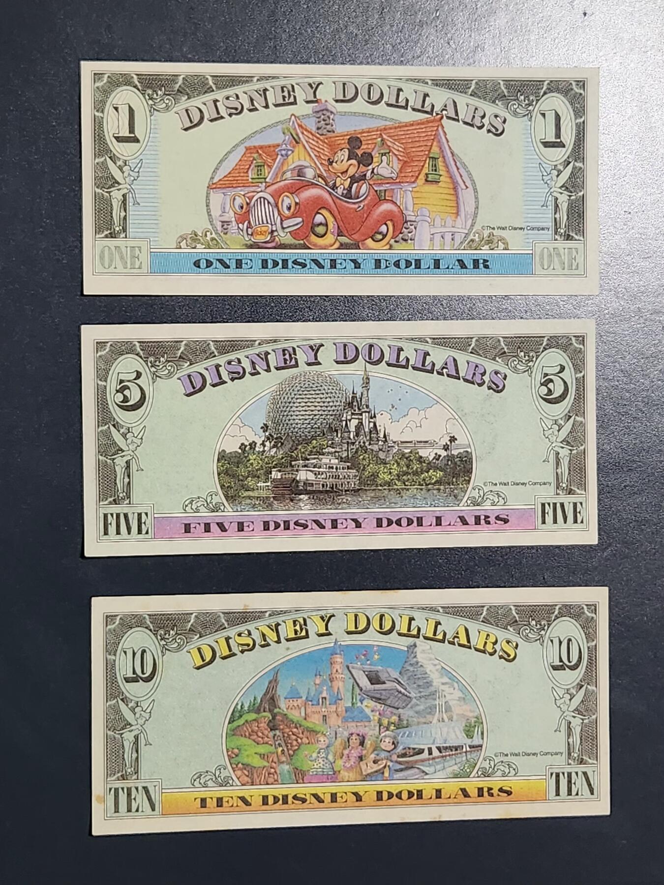 3月5号晚上8点 外国纸币自动截拍第34场 迪士尼1993年全套