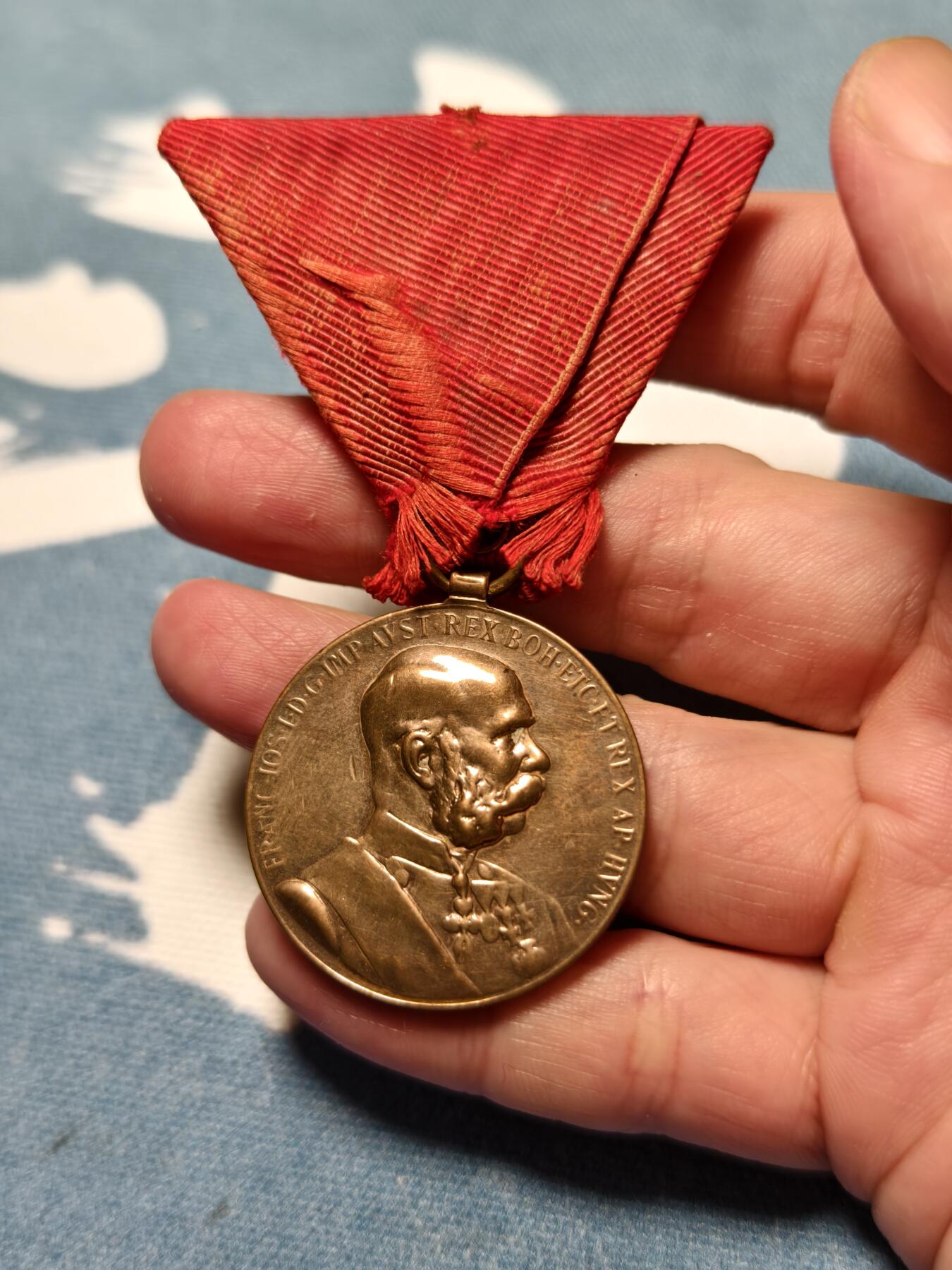 抚柳草堂-第十四期章牌钱币  奖章勋章限时免佣 满百包邮 放漏专场 1898奥匈帝国弗朗茨·约瑟夫一世登基50周年纪念奖章（Signum Memoriae）