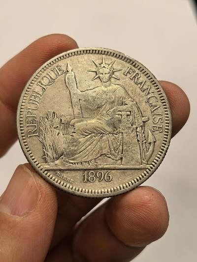 博洋堂世界钱币拍卖第163期（全场包邮） - 法属印支1896年坐洋银币，戳记