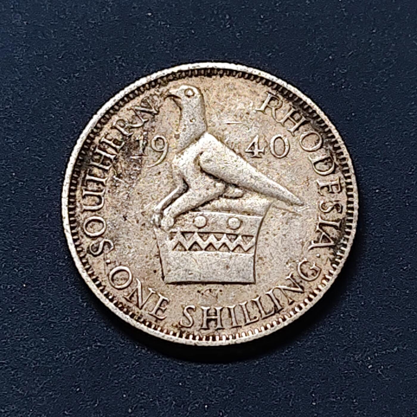 【全场包邮】纯粹捡漏拍508场 英属南罗德西亚1940年乔治六世1先令