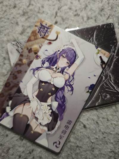 满赠PR！！龙虎卡牌-七七场（满200元包邮，无佣金，每周六结拍，欢迎送拍） 粗闪2张 奇点 雷电将军&好看少女