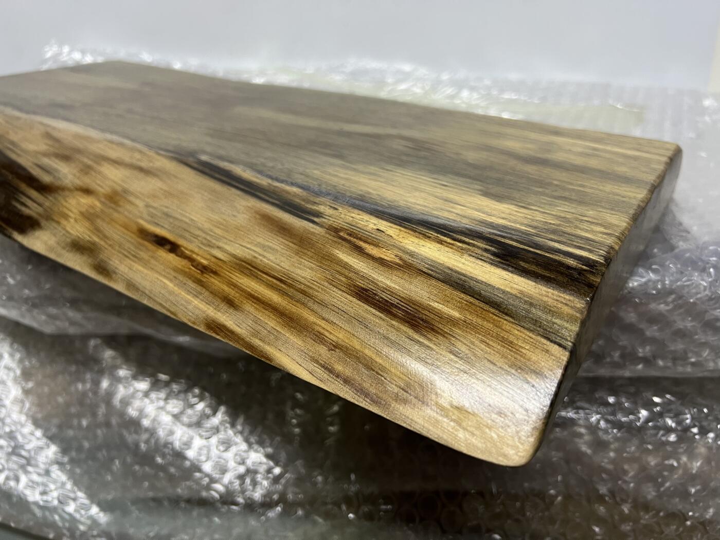 零元拍：金丝楠干泡台茶盘 金光闪闪。尺寸约：44.5/24/3CM