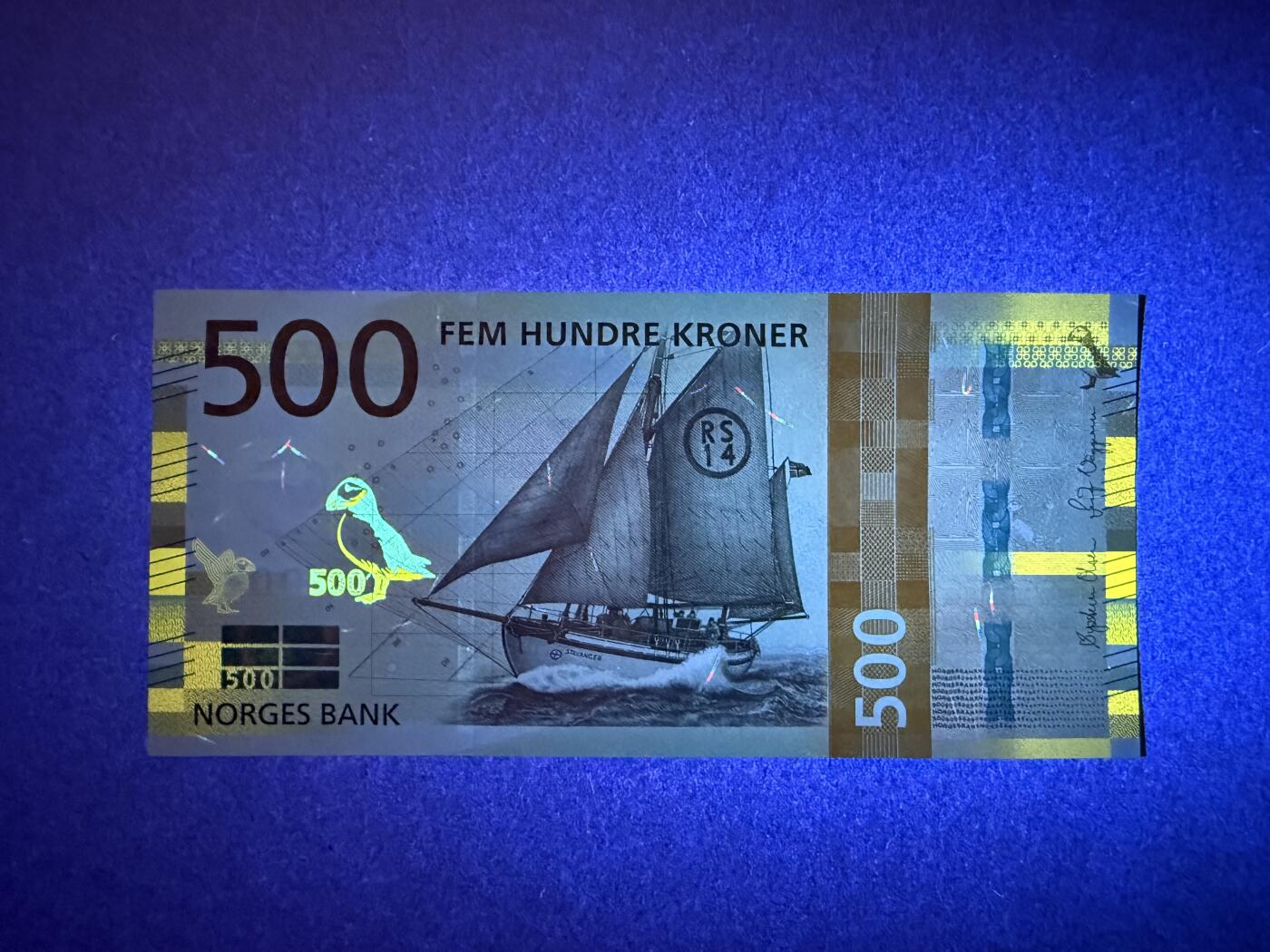 《艾美收藏》第235期-3.8周日外币荟萃 挪威500克朗 UNC 2018年海洋版 无347双尾