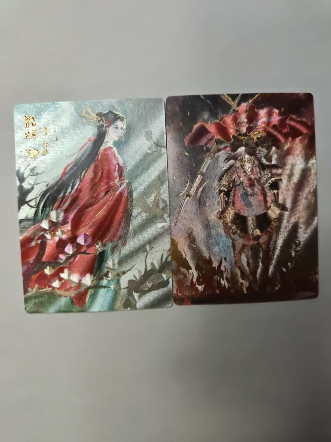 满赠PR！！龙虎卡牌-七七场（满200元包邮，无佣金，每周六结拍，欢迎送拍） 冷烫粗闪2张 青笺绘三国 段磊 - 吕布&貂蝉