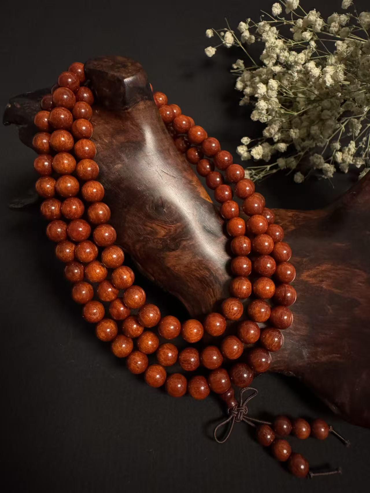 零元拍：小叶紫檀 108/0.8 佛珠长串