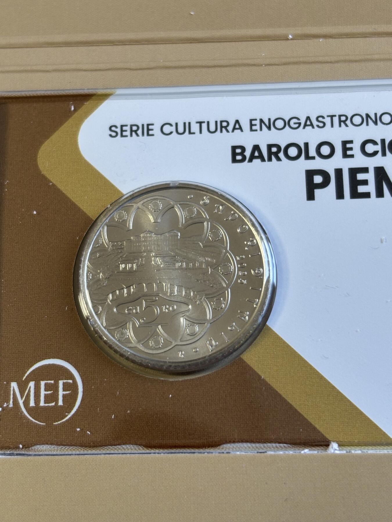 第192期拍卖 意大利2025年食品文化系列巴罗洛和巧克力彩色铜镍币
