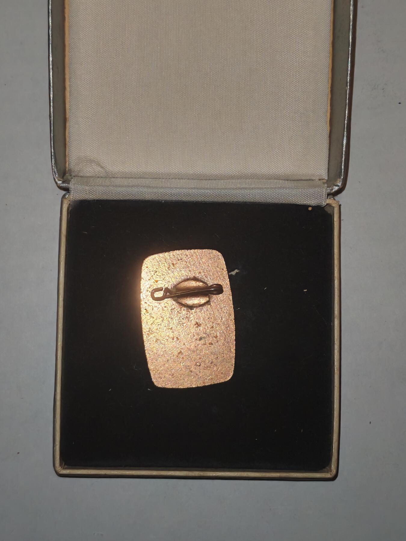 韵星假日军品类拍卖第44期 -- Rimey Holidays Militaria Auction 44 民主德国教育部共存服务证章 带早期仿皮盒