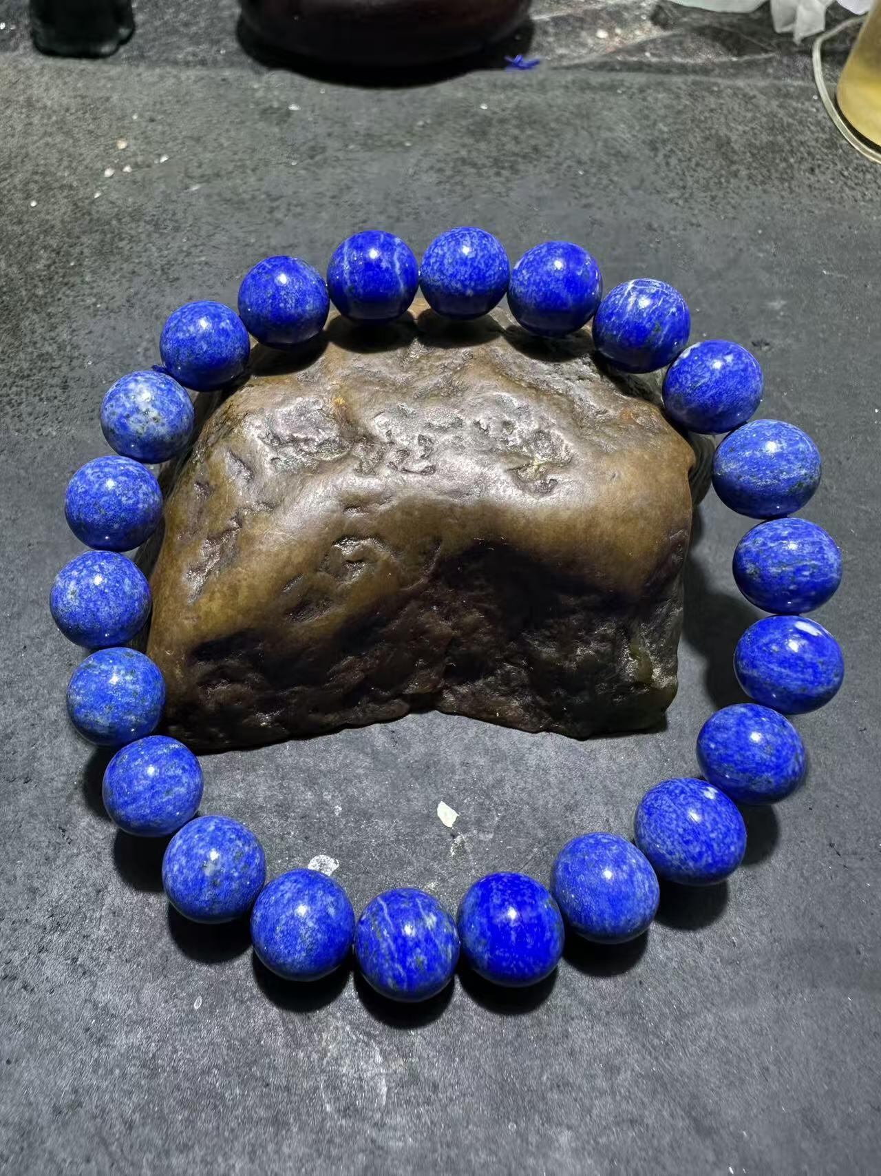 精美阿富汗老矿青金石手串一条，