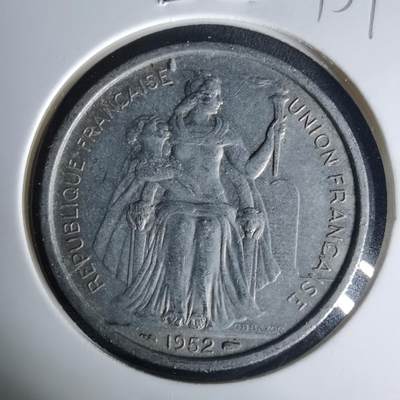 沼泽如烟--第1015场 - 法属新喀里多尼亚1952年5法郎