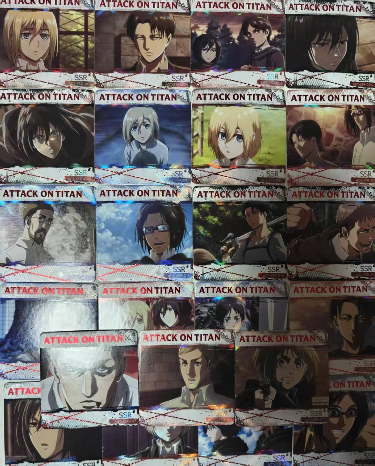 满赠PR！！龙虎卡牌-七七场（满200元包邮，无佣金，每周六结拍，欢迎送拍） 23张不重复 进击的巨人 SSR (方形卡)