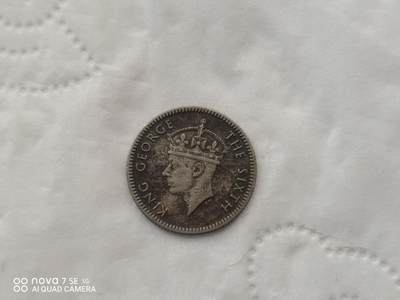 银币 - 1950英属马来亚乔治六世5分银币