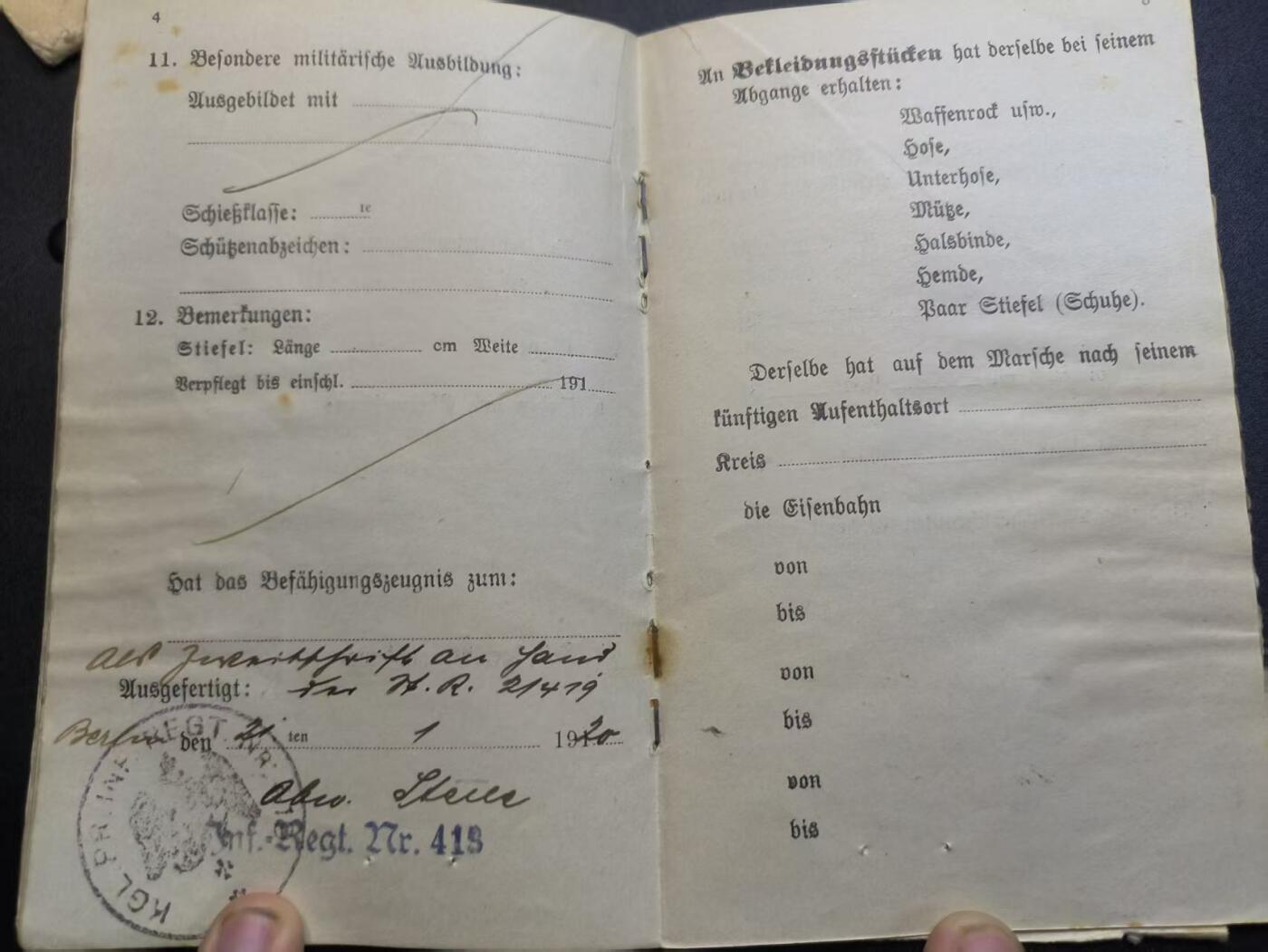 云宸嘉赏-勋臻精藏⭐️年后精品专拍场次🎖 德意志帝国约瑟夫・西蒙尼斯士兵证 原主豁免兵军衔--带有一份少见的魏玛国-旧普鲁士陆军认证单