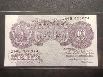 2026三月第一期，总218期 - 英格兰战时A序列10先令AUNC，有别于战前战后普通的红色版本用紫色印刷