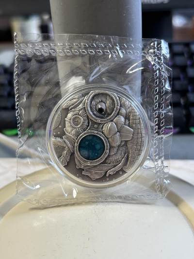 第192期拍卖 - 上海造币厂中秋节航天主题火箭兔60克仿古纪念银章，999银，60克，发行10000枚