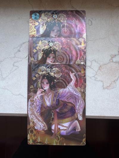 月落卡牌大清仓第6期 - 卡玩帕克   神州百花谱   钩弋夫人   粗闪三连卡一套