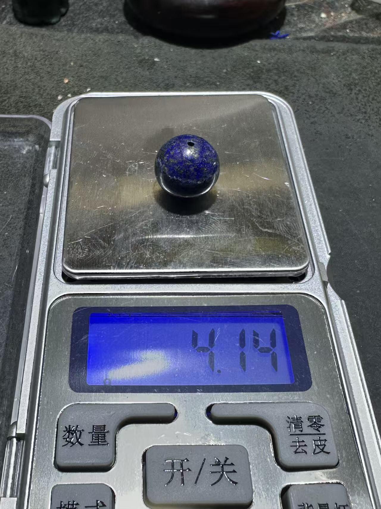 阿富汗老矿青金石通货圆珠一个！