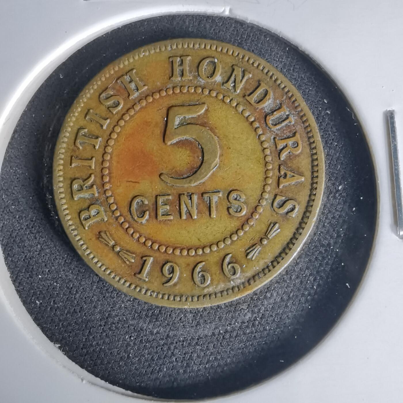 沼泽如烟--第1015场 英属洪都拉斯1966年五分