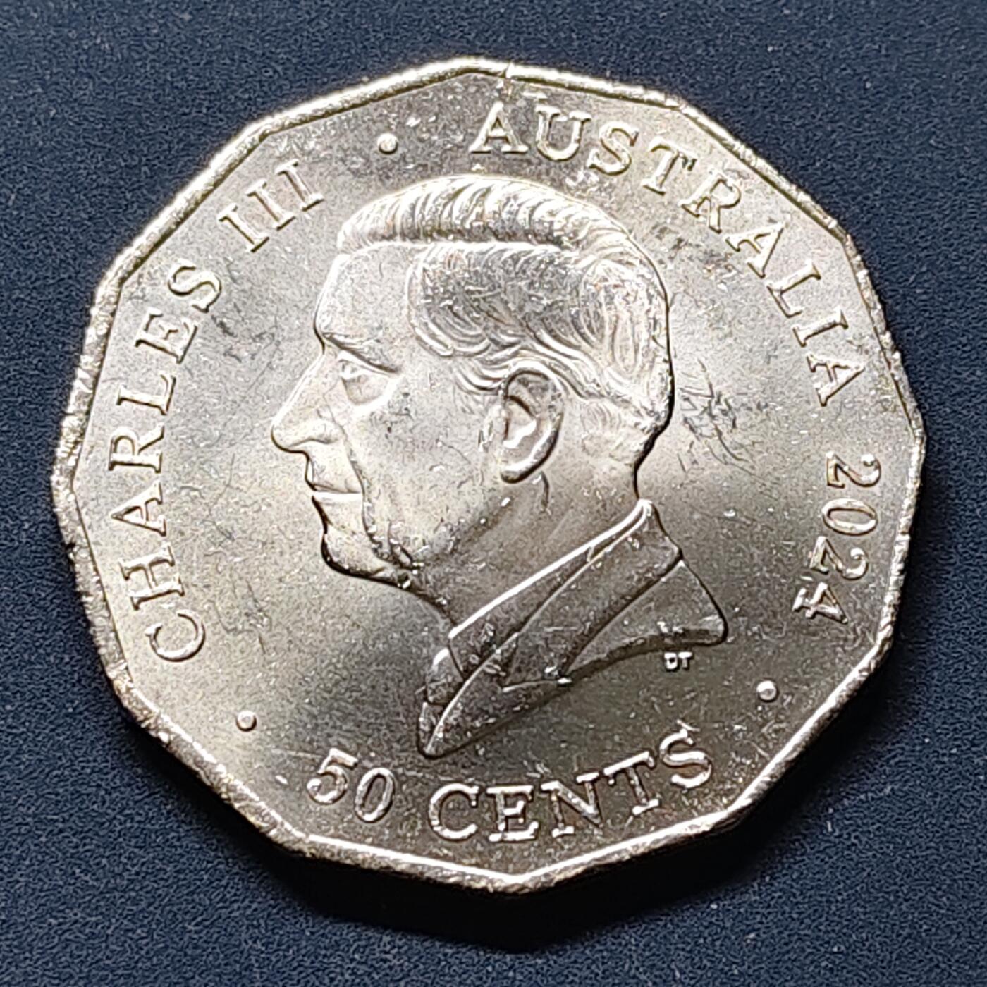 【全场包邮】纯粹捡漏拍508场 澳大利亚2024年50分全国土著和岛民日纪念委员会50周年纪念币