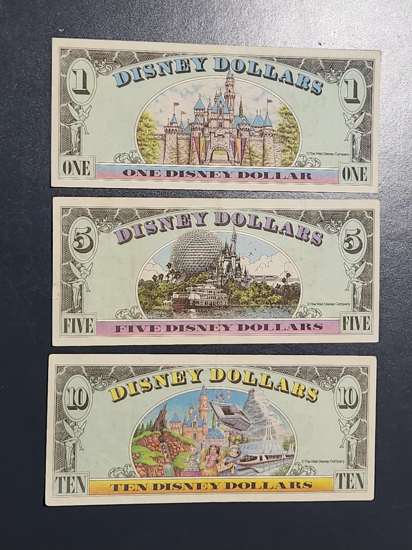 3月5号晚上8点 外国纸币自动截拍第34场 迪士尼1994年全套