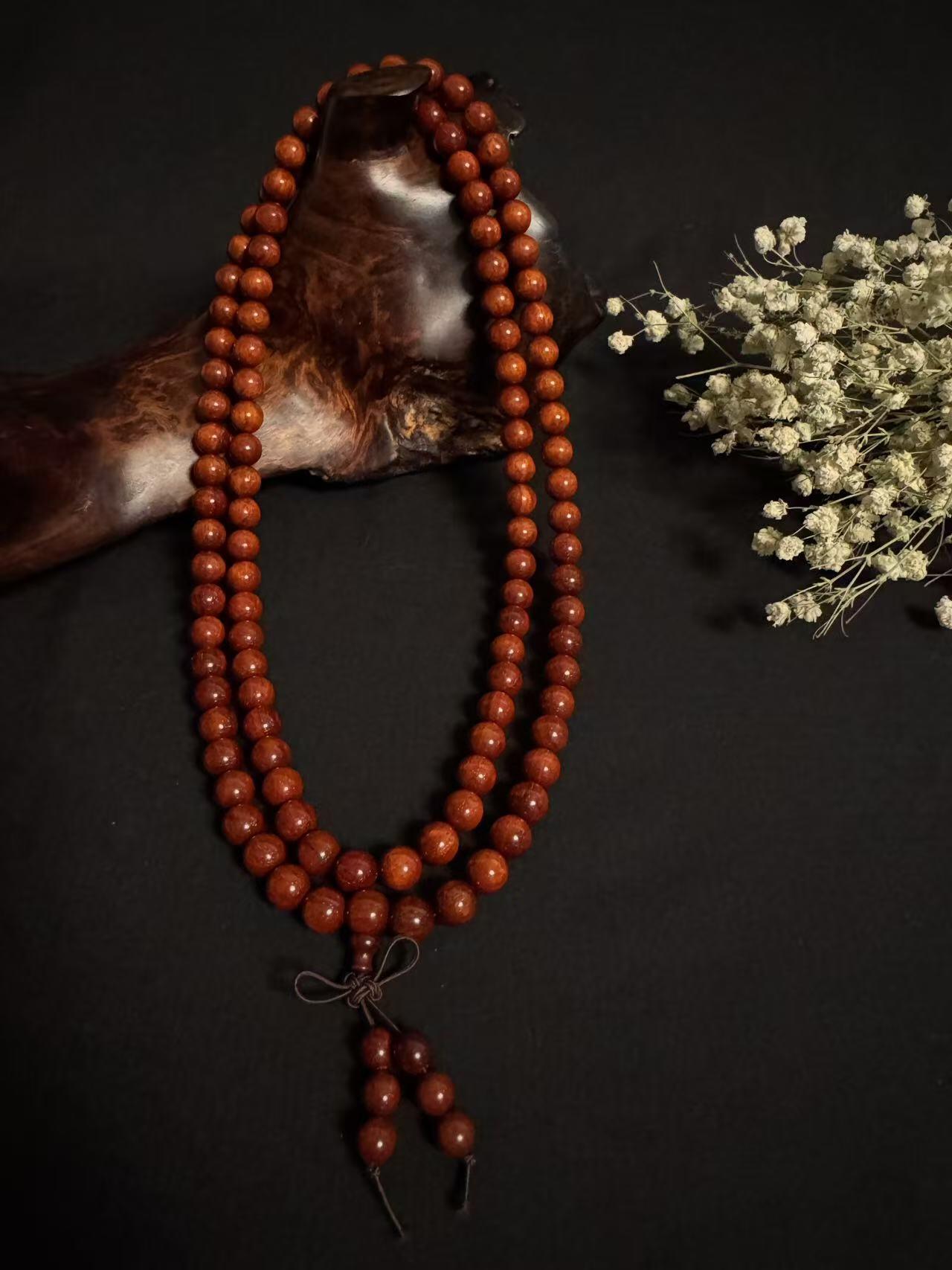 零元拍：小叶紫檀 108/0.8 佛珠长串