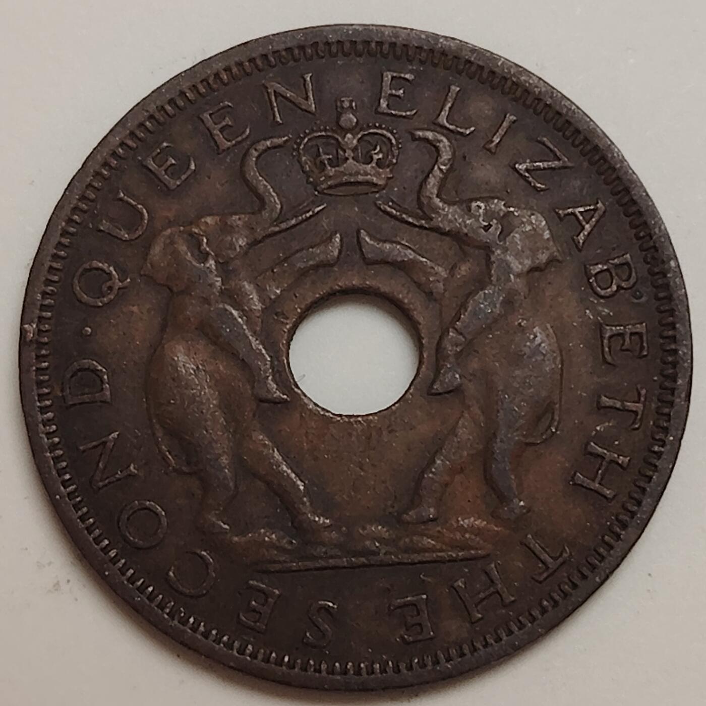 布加迪🐬～世界钱币(上海)🌾第 279 期 /  各国套币和散币 罗德西亚和尼亚萨兰 1961年1便士